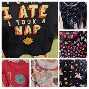 6 Pairs Carter's Baby Girl Size 12 months pajamas
